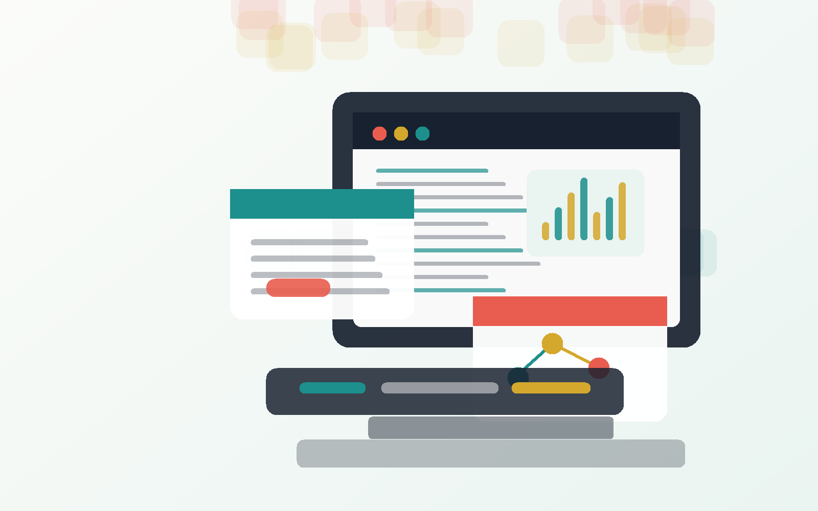 Layered software dashboards and development panels